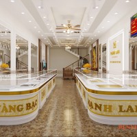 Phương án thiết kế tiệm vàng Mạnh Lan: Nét thu hút và độc đáo